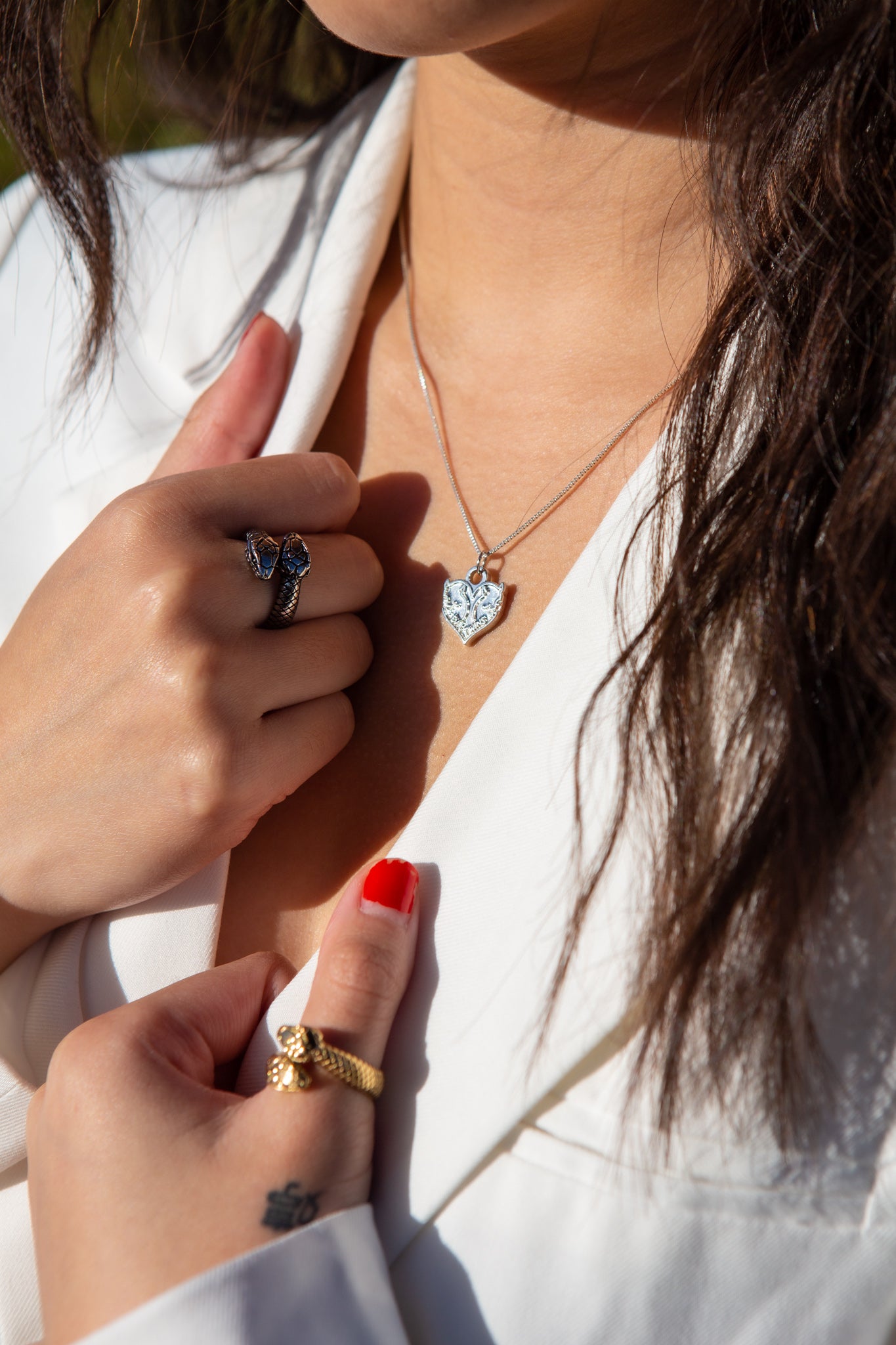 Evil Twins Snake Ring